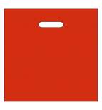 Igelitová taška 55x55 cm, červená, zpevněný průhmat a složené dno