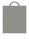 Igelitová taška 40x46 cm, stříbrná, páskové držadlo a složené dno