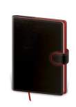 Zápisník Flip A5 tečkovaný - černo/červená