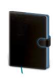Zápisník Flip A5 tečkovaný - černo/modrá