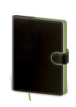 Zápisník Flip A5 tečkovaný - černo/zelená