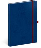 Notes Vivella Classic modrý/červený, linkovaný, 15 × 21 cm