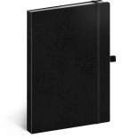 Notes Vivella Classic černý/černý, tečkovaný, 15 × 21 cm
