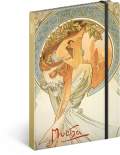 Notes Alfons Mucha – Poezie, nelinkovaný, 13 × 21 cm